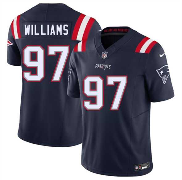 Men & Women & Youth New England Patriots #97 Milton Williams Navy 2025 F.U.S.E. Vapor Limited Stitched Jersey->new england patriots->NFL Jersey